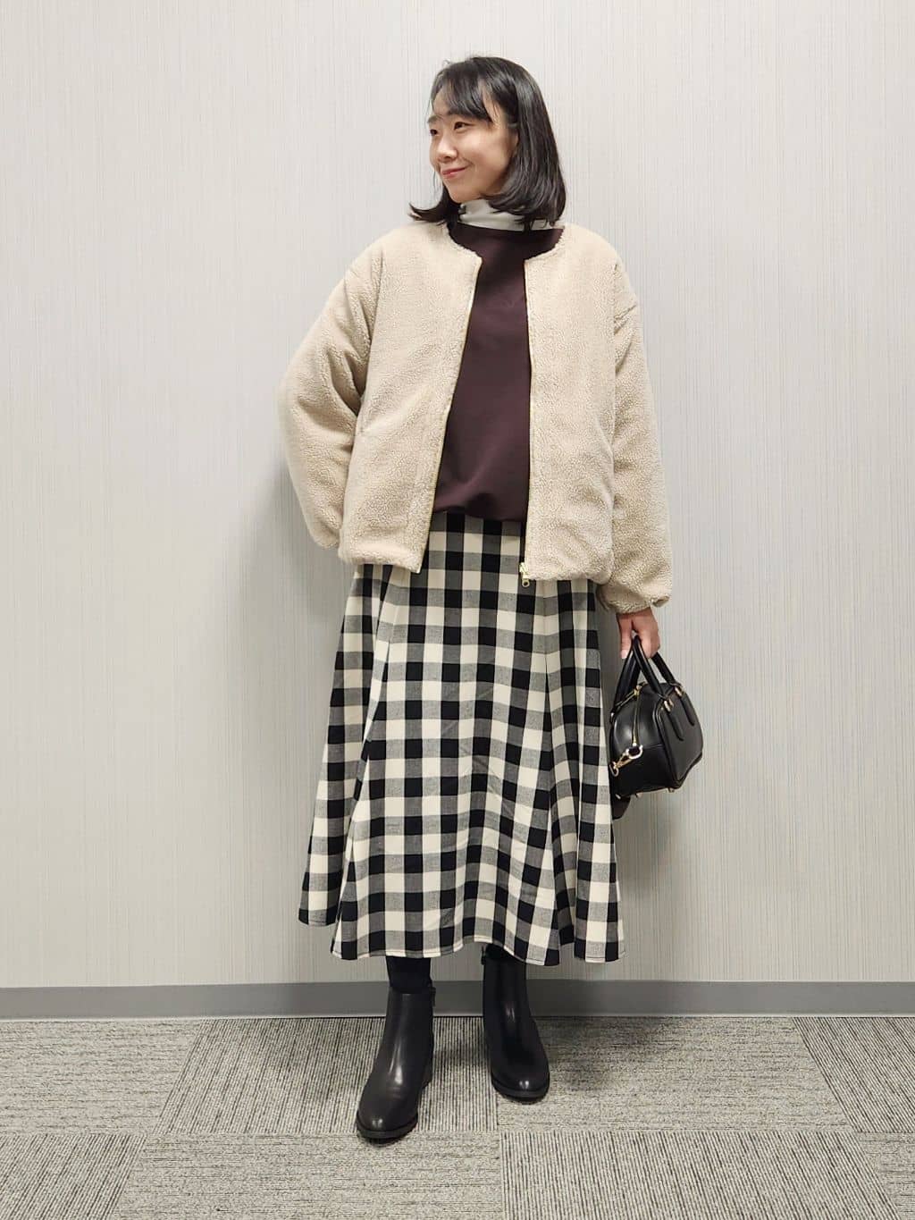 naraさんの「Dessin｜【2WAY】リバーシブルタフタボアアウター」を使ったコーディネート