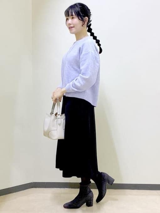  beni_gingerさんの「Reflect｜【通勤】スエードライクフレアスカート」を使ったコーディネート