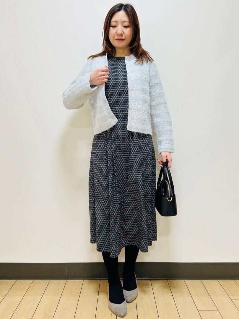 miiiさんの「Reflect｜【通勤/お出かけ◎】ジオメプリントクラシカルワンピース」を使ったコーディネート