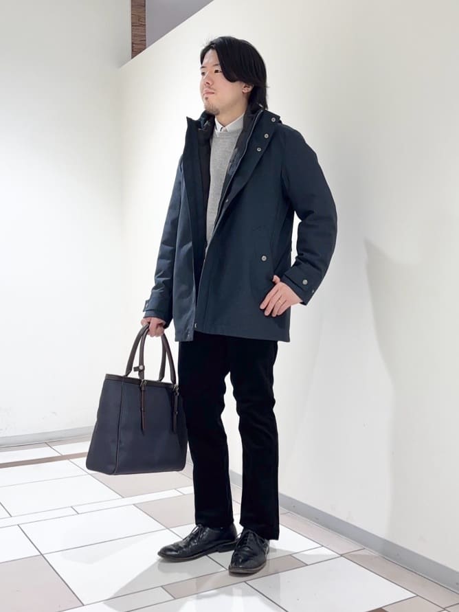 及川さんの「TAKEO KIKUCHI｜【3WAY】ドビー ダウンライナー付ブルゾン」を使ったコーディネート