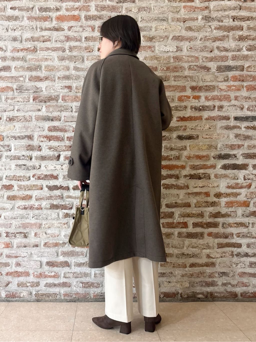 しばさんの「THE SHOP TK｜ジャージメルトンスタンドカラーコート」を使ったコーディネート