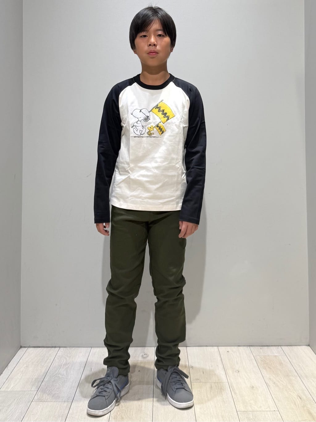 kuboさんの「THE SHOP TK｜PEANUTS/ピーナッツ ラグランTシャツ」を使ったコーディネート