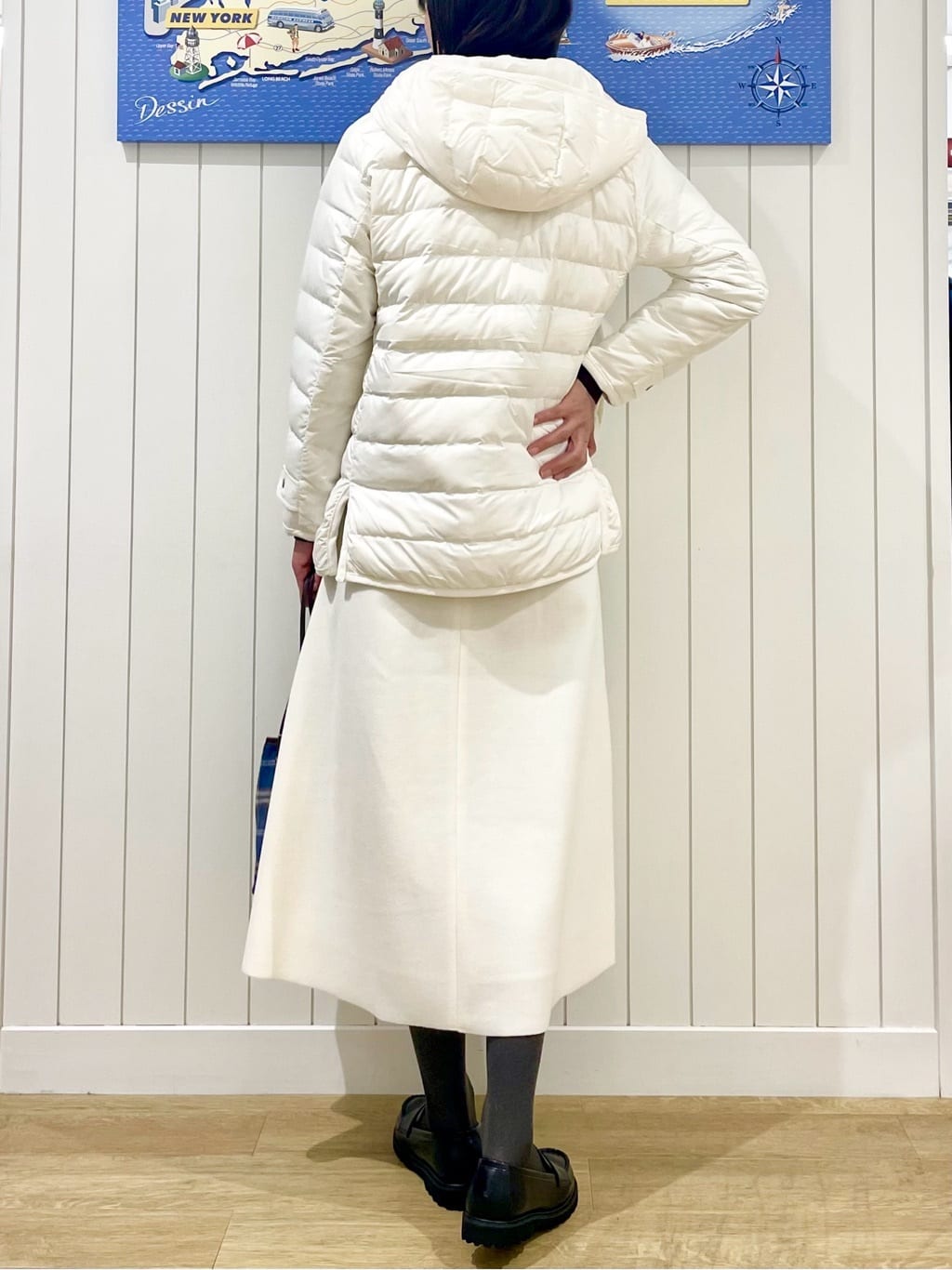 uwatokoさんの「Dessin｜【撥水・2WAY】ミュラーダウンコートミドル丈」を使ったコーディネート