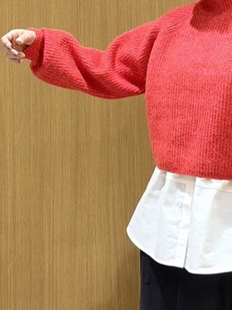 chiakiさんの「OPAQUE.CLIP｜MIXミドルゲージショートあぜニット【洗濯機OK】」を使ったコーディネート