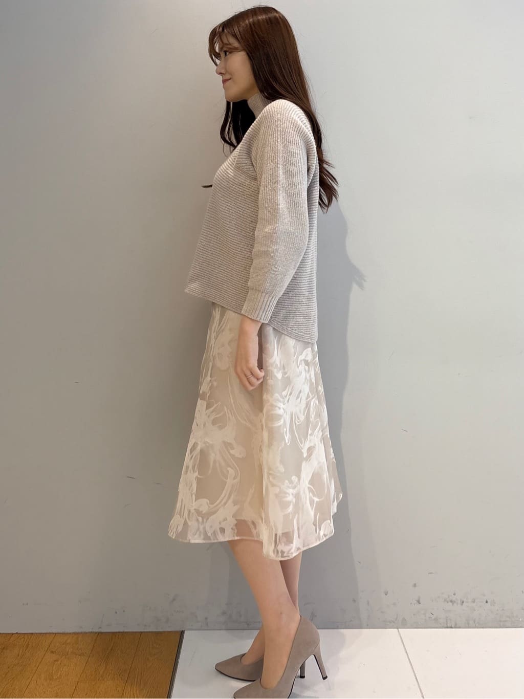 sayaさんの「COUP DE CHANCE｜【手洗い可／日本製】フラワー柄プリントスカート」を使ったコーディネート