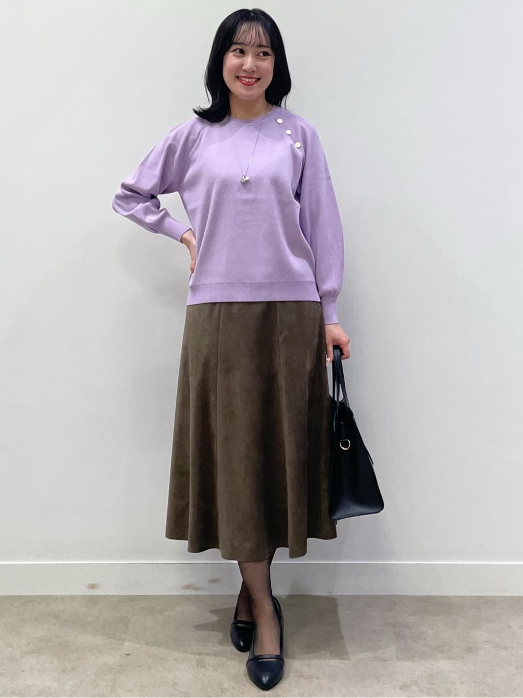 yukariさんの「Reflect｜【ゆったり着られる◎】ラグランスリーブニット」を使ったコーディネート