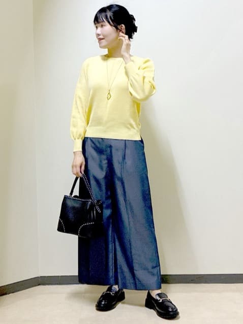  beni_gingerさんの「Reflect｜【選べる8色／スカートにもパンツにも◎】ウール混ボートネックニット」を使ったコーディネート