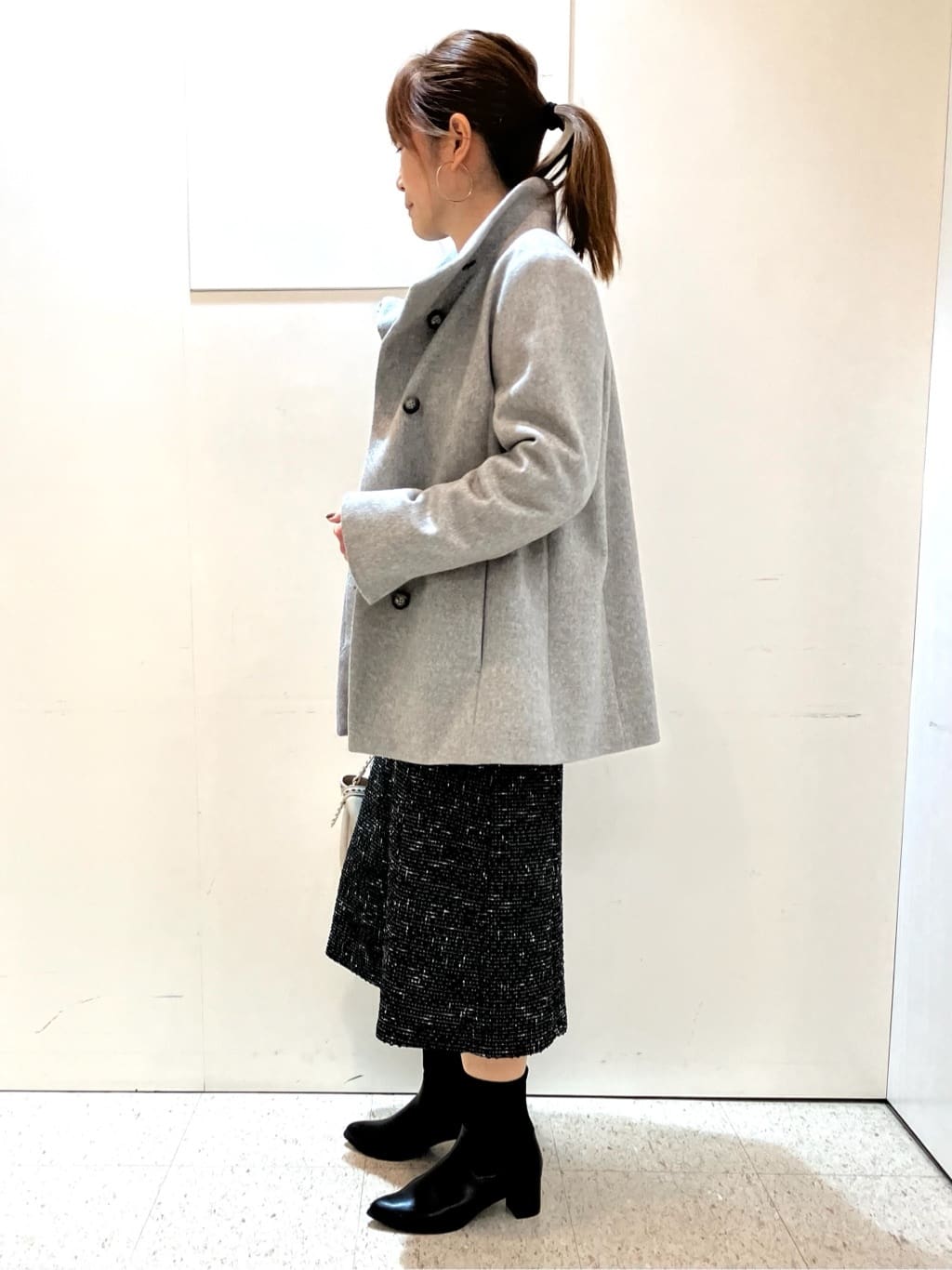 kozuさんの「Reflect｜【SS-4Lサイズ／衿が顔に当たらない◎】スタンドネックミドルコート」を使ったコーディネート
