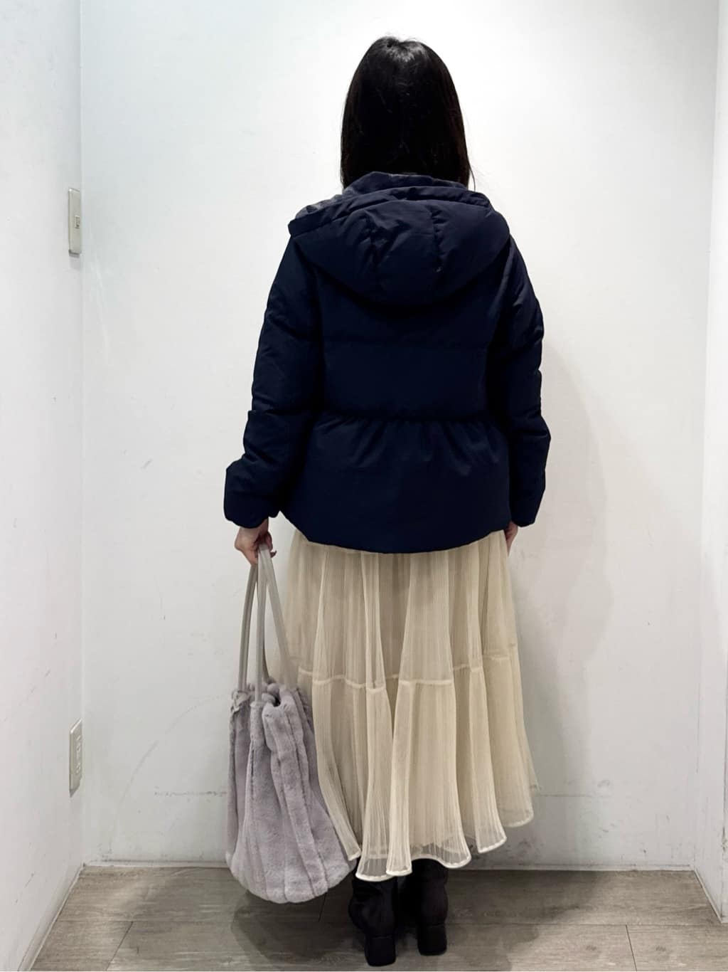 yuicciさんの「OPAQUE.CLIP｜KAWADAダウンペプラムショートコート【撥水／洗濯機OK／静電気防止裏地】」を使ったコーディネート