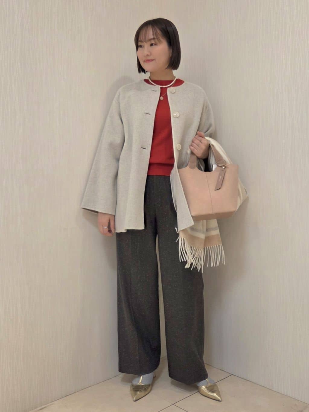 naokoさんの「UNTITLED｜【ミディ丈/軽やか】セミラグランリバー コート」を使ったコーディネート