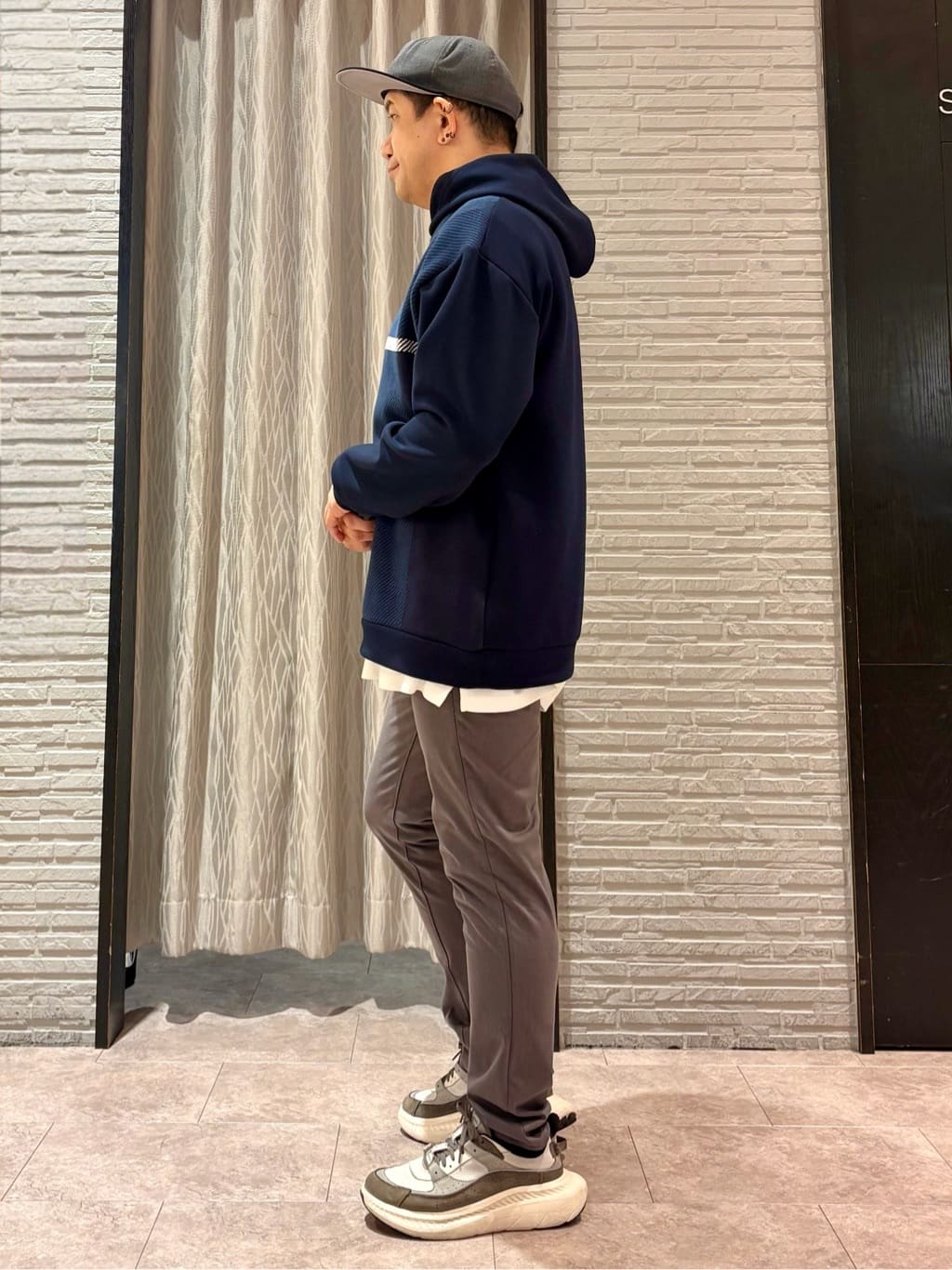 Pーyamaさんの「THE SHOP TK｜【撥水/洗濯機可】寒い季節でも快適 中綿スタンドブルゾン」を使ったコーディネート