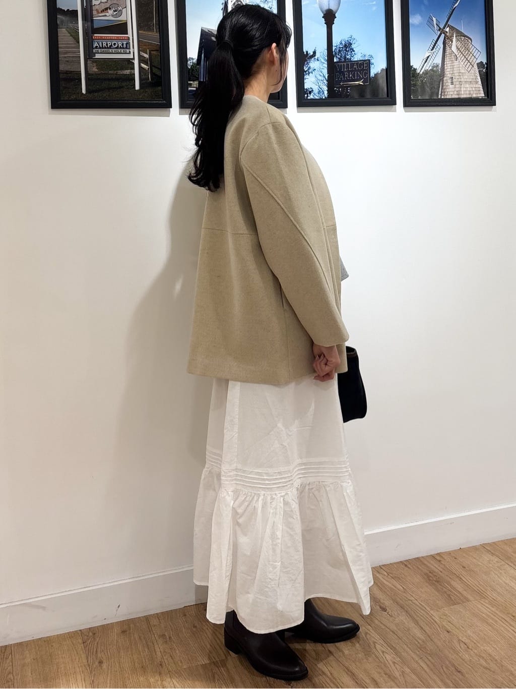 Ririkaさんの「Dessin｜ウール混クルーネックコート」を使ったコーディネート