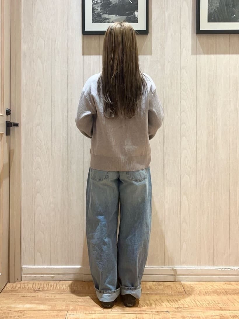 ﾕｲさんの「SHOO･LA･RUE｜【洗濯機可/S-LL】もちもちタッチ スウェットライクロゴニット」を使ったコーディネート