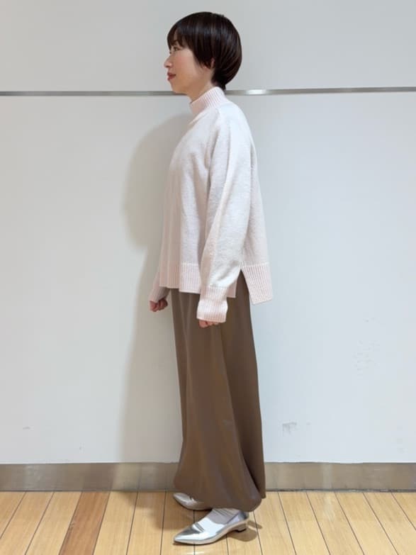 あやさんの「UNTITLED｜【8色展開/洗える】ウールカシミヤ ハイネックニット」を使ったコーディネート