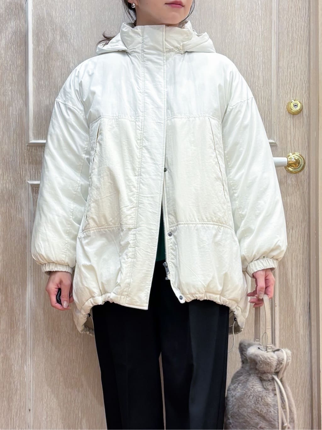 なみさんの「SHOO･LA･RUE｜【あったか/撥水/フード取り外し可能】中綿モンスターコート」を使ったコーディネート