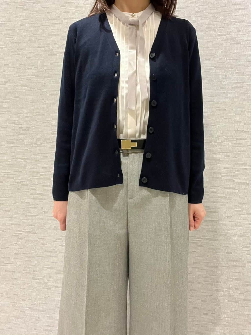 marikoさんの「Reflect｜【単品使いOK◎／セットアップ可】リラクシーメランジワイドパンツ」を使ったコーディネート
