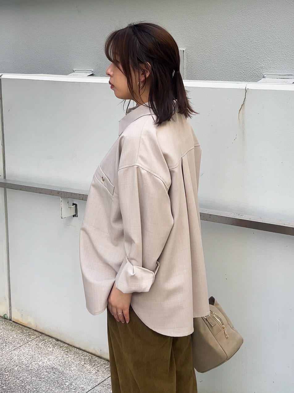 ちびゆきさんの「grove｜【カセット服/選べる着丈】洗濯機で洗えるオーバーシャツ」を使ったコーディネート