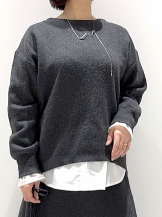 chiakiさんの「OPAQUE.CLIP｜サイド編地切替ニットトップス／セットアップ対応【洗濯機OK】」を使ったコーディネート