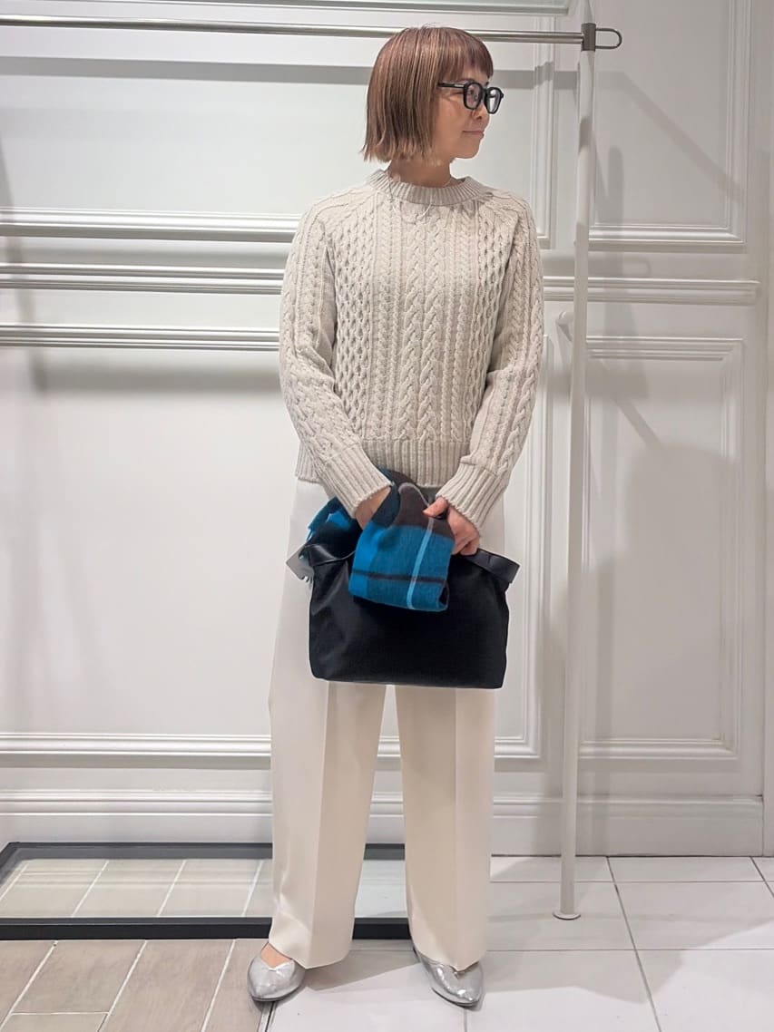 AKKOさんの「UNTITLED｜【洗える】スポンディッシュ ケーブル柄ニット」を使ったコーディネート