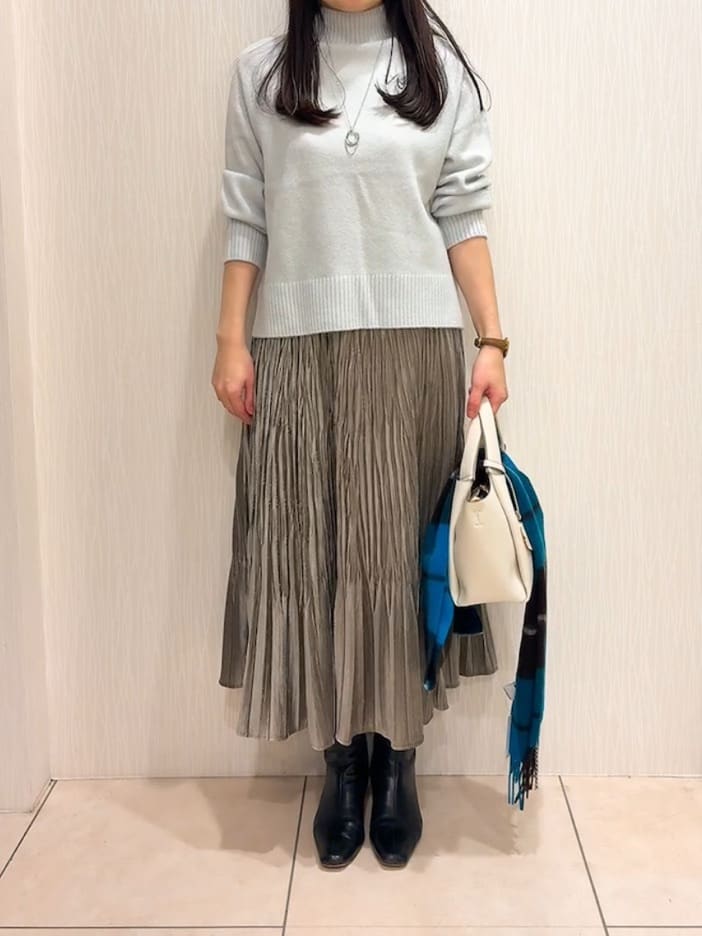 SAHOさんの「UNTITLED｜【8色展開/洗える】ウールカシミヤ ハイネックニット」を使ったコーディネート