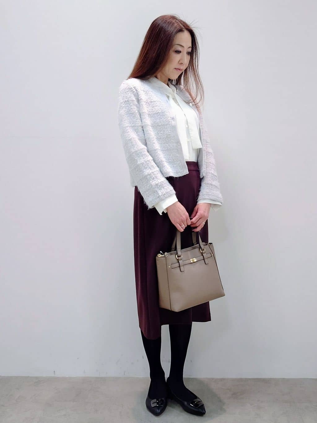 yoshiさんの「Reflect｜【レイヤードに◎】ボウタイブラウス」を使ったコーディネート