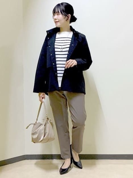  beni_gingerさんの「Reflect｜【高身長さんに嬉しい長め丈追加！／私のパンツ／すっきり見え◎】テーパードパンツ」を使ったコーディネート
