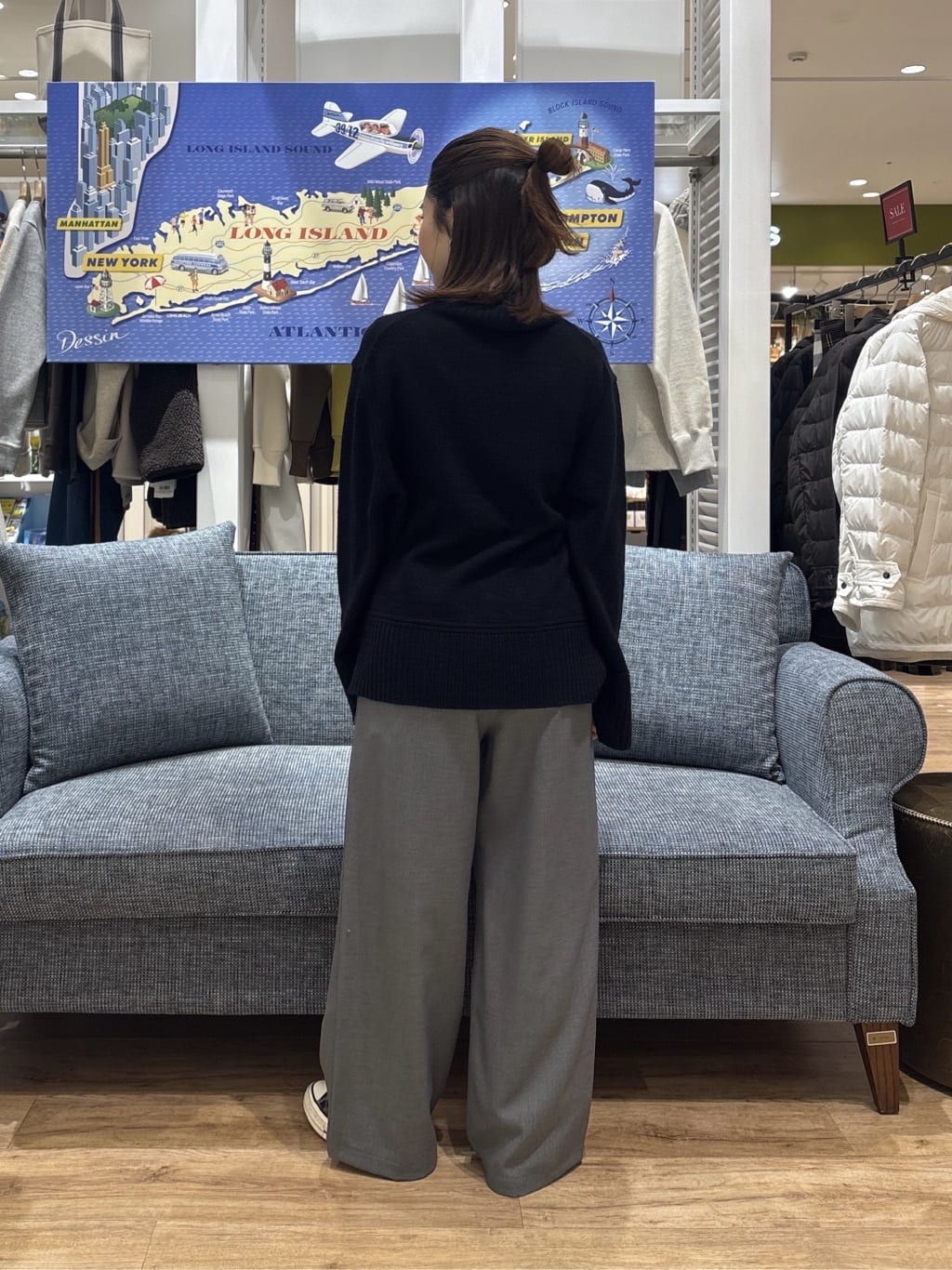 risaさんの「Dessin｜【洗える】センタータックラインハイネックニット」を使ったコーディネート