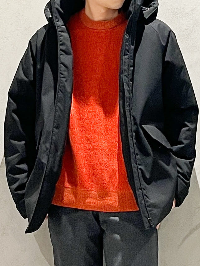 SHI-MAさんの「THE SHOP TK｜【軽くて、暖かい】SORONA／ソロナ 中綿ブルゾン 防風/軽量/洗濯機OK/フード脱着可」を使ったコーディネート