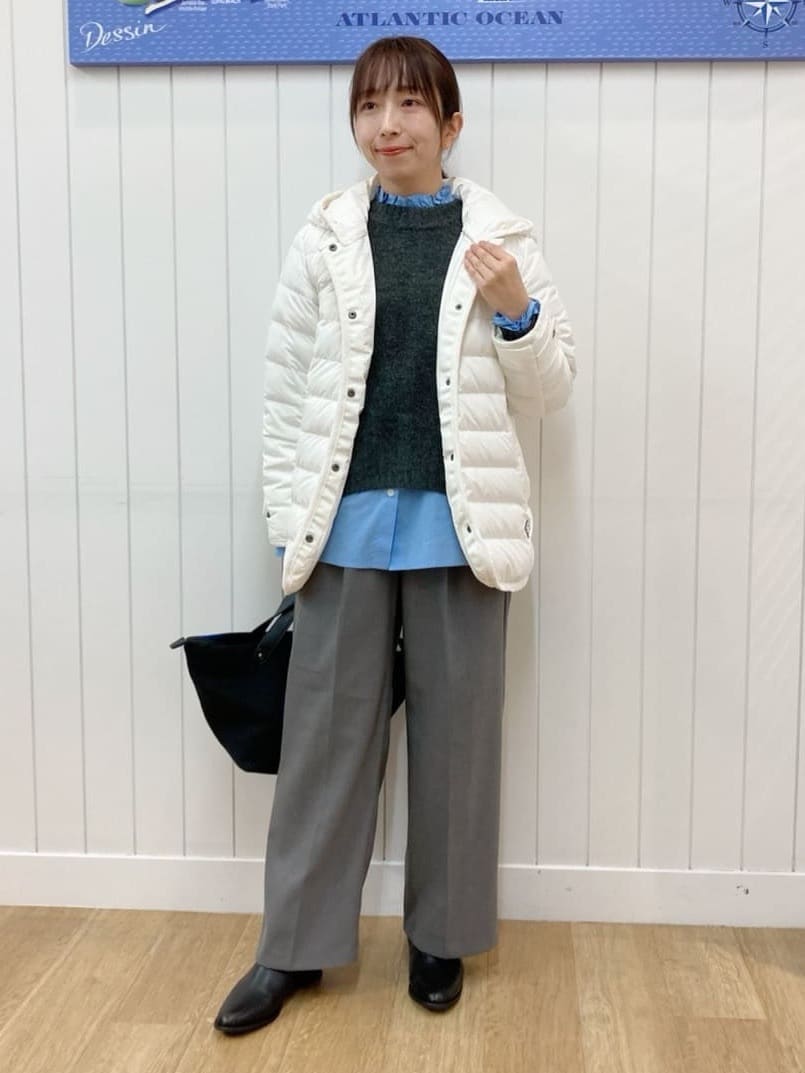 yoshiさんの「Dessin｜【撥水・2WAY】ミュラーダウンコートミドル丈」を使ったコーディネート