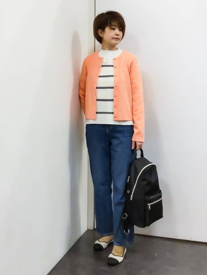 やまちゃんさんの「grove｜高評価！【洗濯機OK】ベーシックニット【毛玉軽減】」を使ったコーディネート