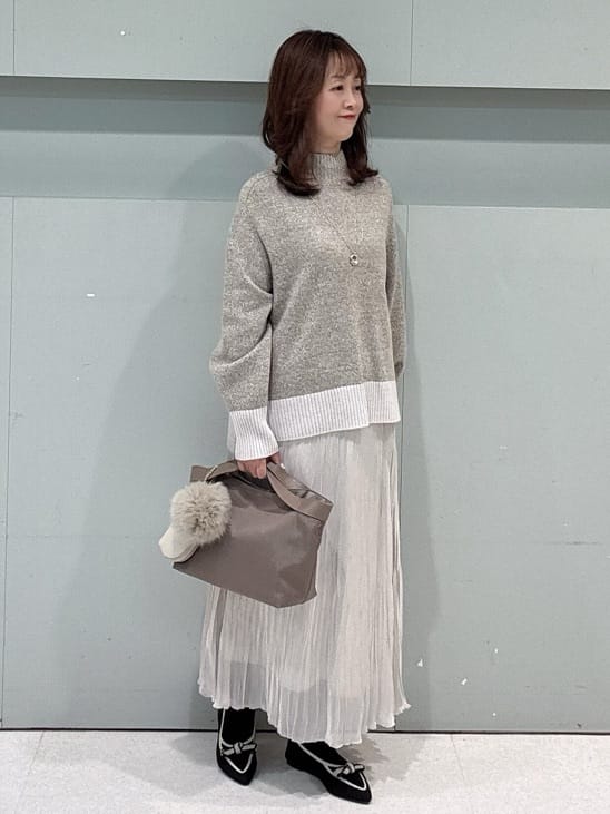 makiさんの「UNTITLED｜【8色展開/洗える】ウールカシミヤ ハイネックニット」を使ったコーディネート
