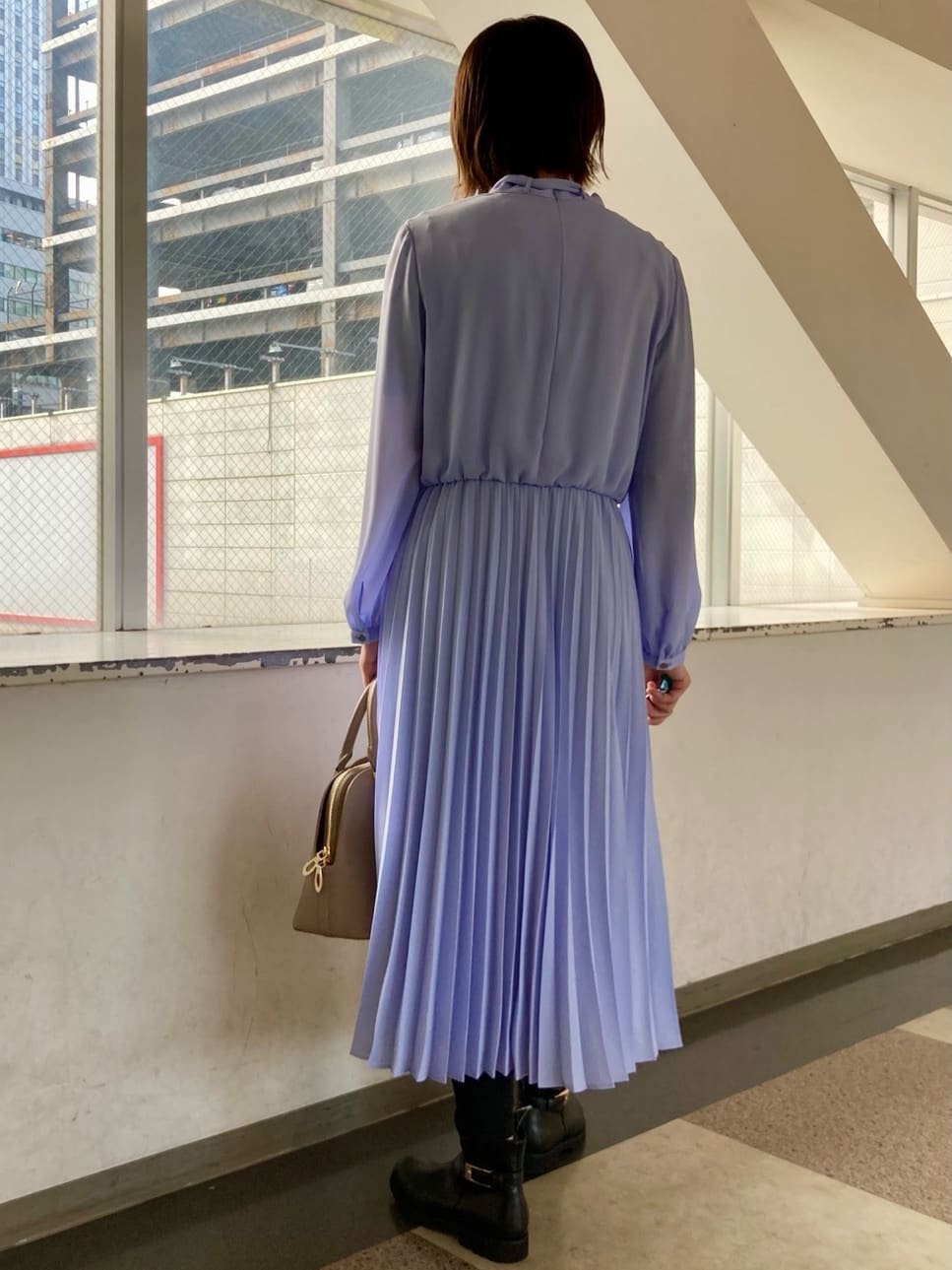 ゆうさんの「UNTITLED｜【フォーマル/洗える】ボウタイ プリーツワンピース」を使ったコーディネート