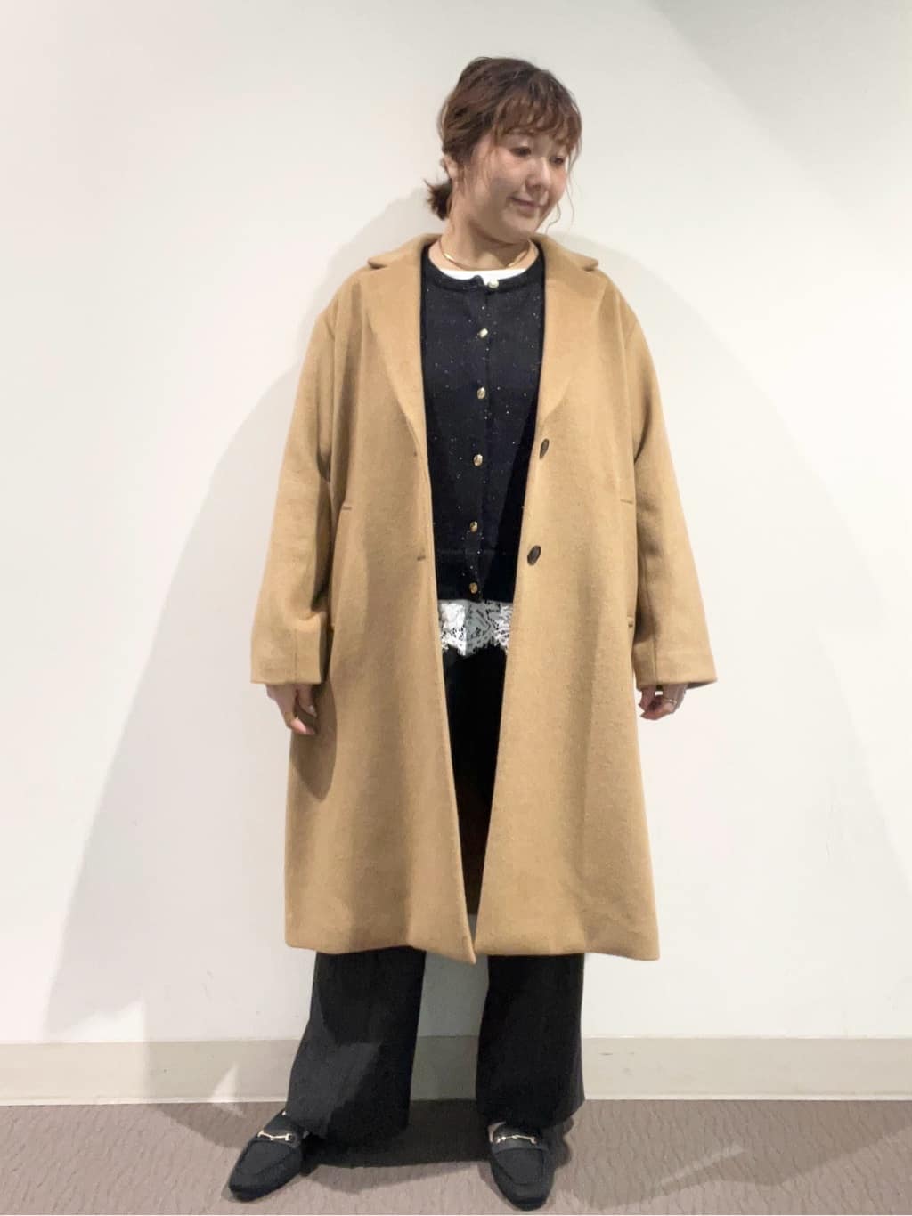 のん.Yさんの「OPAQUE.CLIP｜カシミヤブレンドウールチェスターコート」を使ったコーディネート