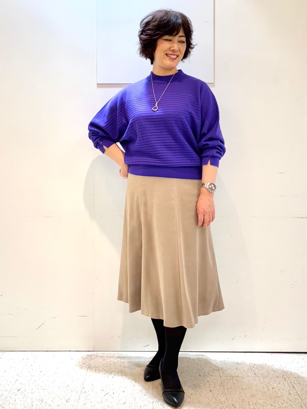 ヤスコさんの「Reflect｜【ゆったりシルエット】ジャージメルトンコクーンジャケット」を使ったコーディネート