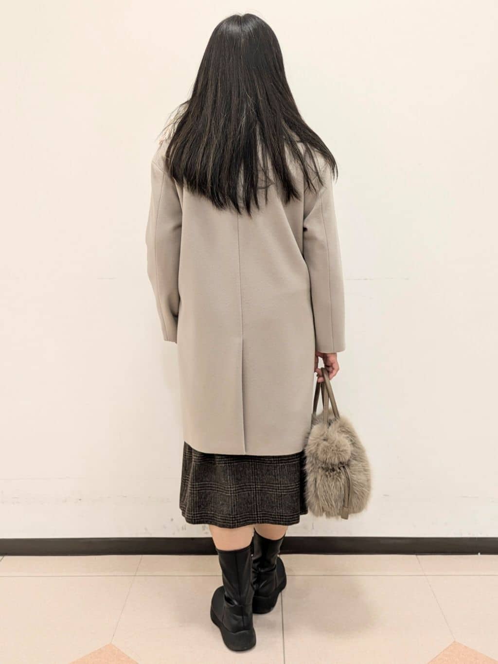 ともさんの「UNTITLED｜【名品／定番人気】ウールチェックマフラー」を使ったコーディネート