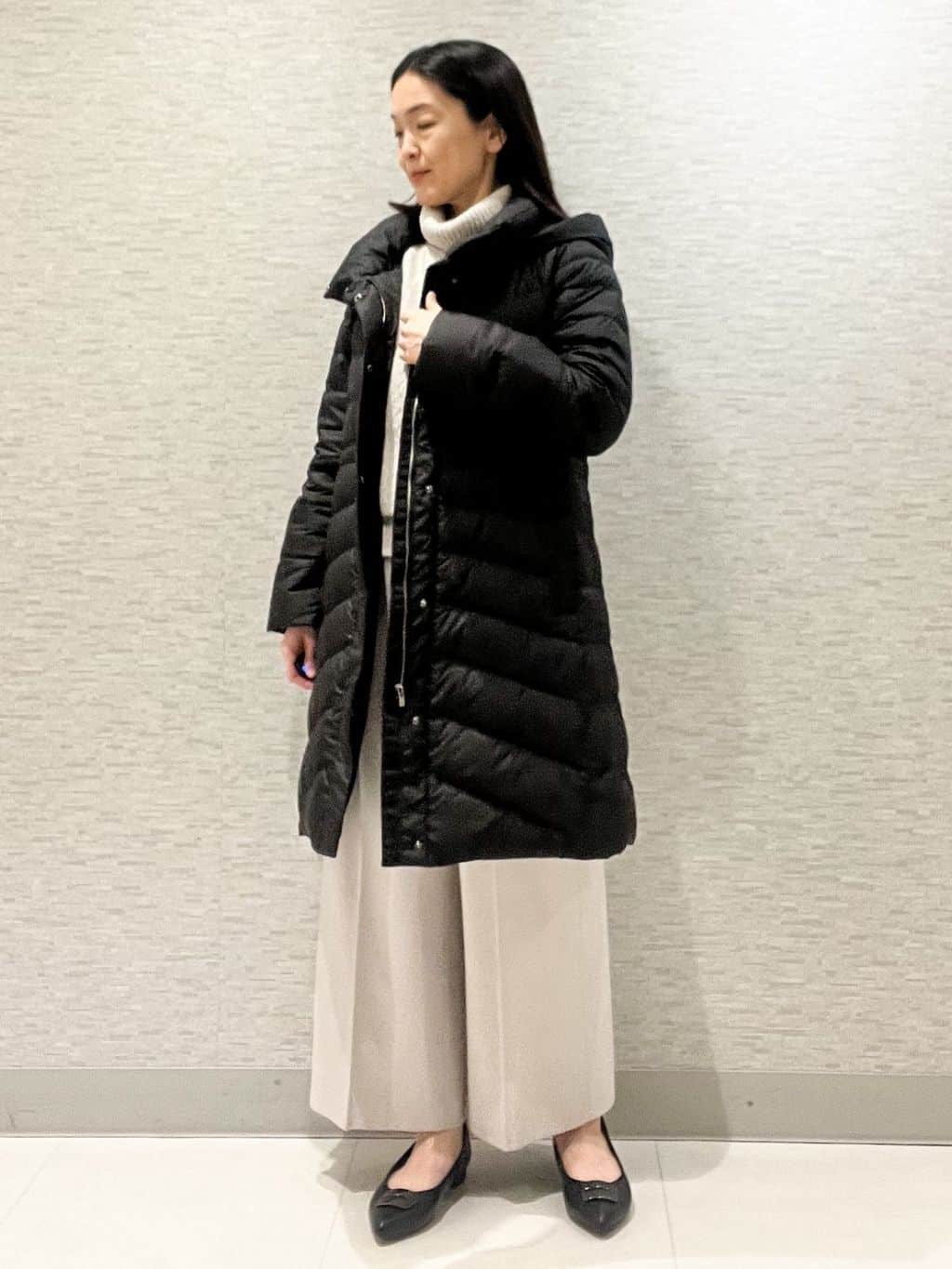 marikoさんの「Reflect｜【SS-4Lサイズ／ウエスト調整可】フーデッドロングダウンコート」を使ったコーディネート