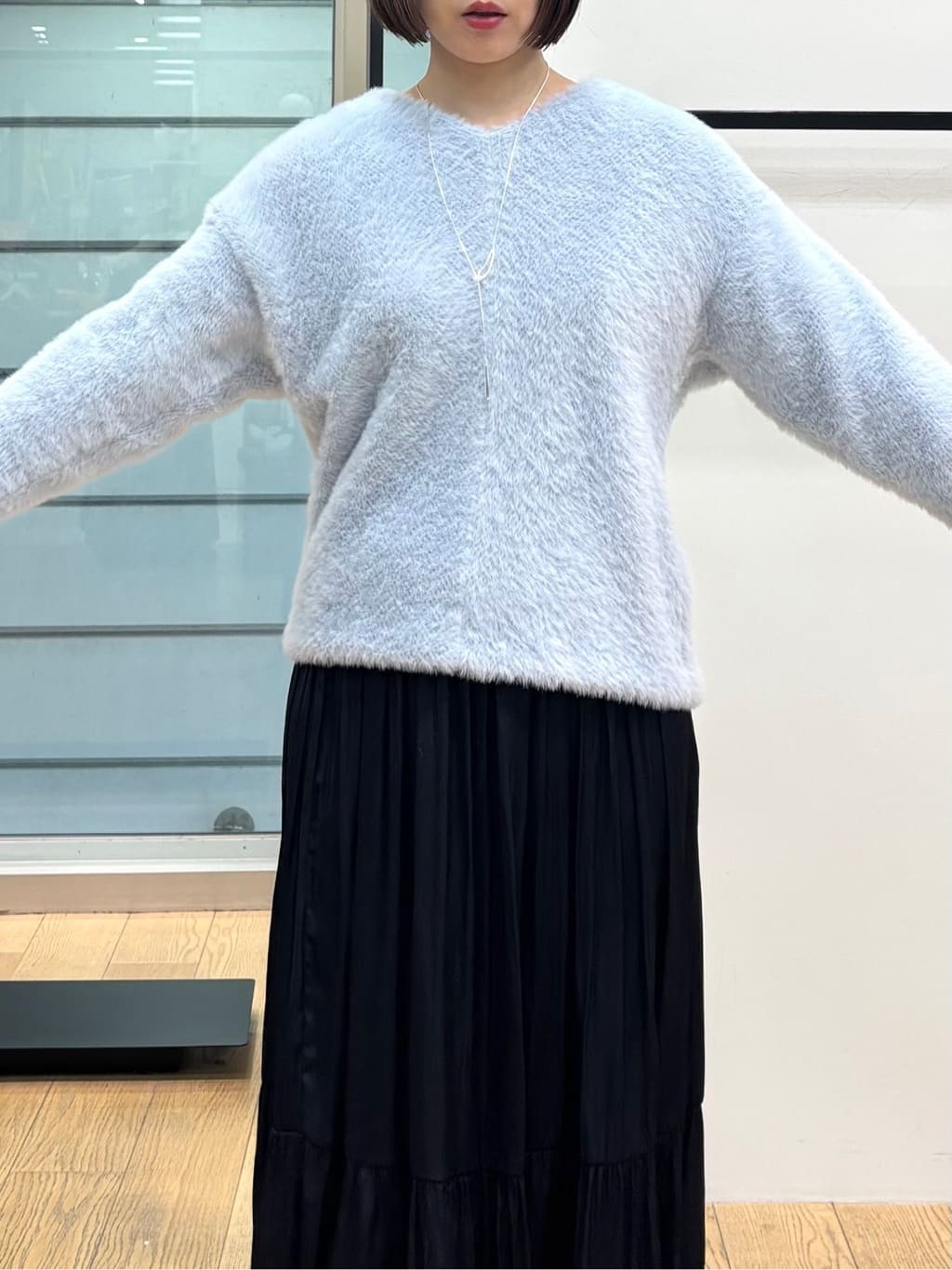 asamiさんの「INDIVI｜【洗える】エアリーシャギートップス」を使ったコーディネート
