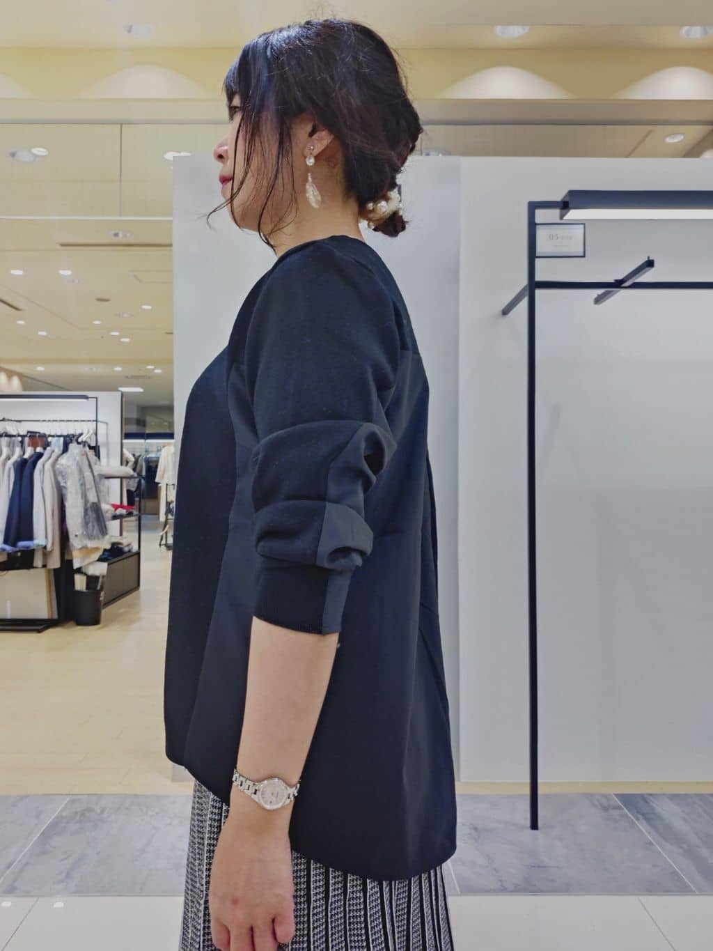 TOMOMIさんの「INDIVI｜【軽量／ウール混】ライトフォルム ロングコート」を使ったコーディネート