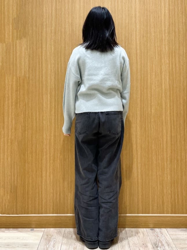 aさんの「OPAQUE.CLIP｜選べる2丈 ハイネックカラーミックスラメニット【洗濯機OK】」を使ったコーディネート