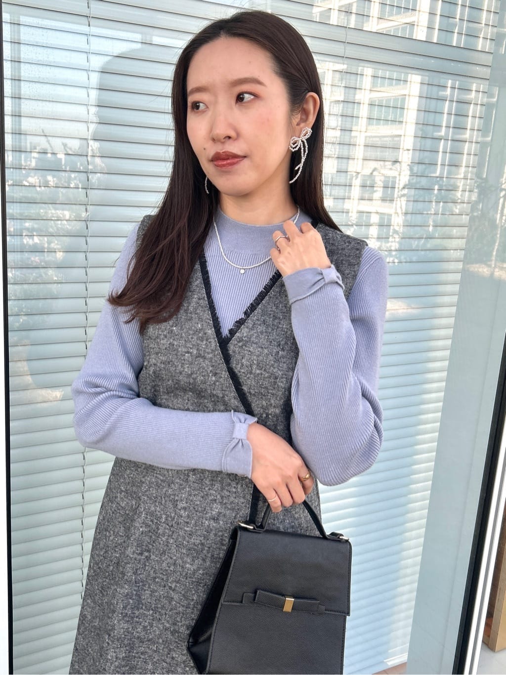 teiさんの「Couture brooch｜【ハレの日・通勤】フリンジツイードジャンスカ」を使ったコーディネート