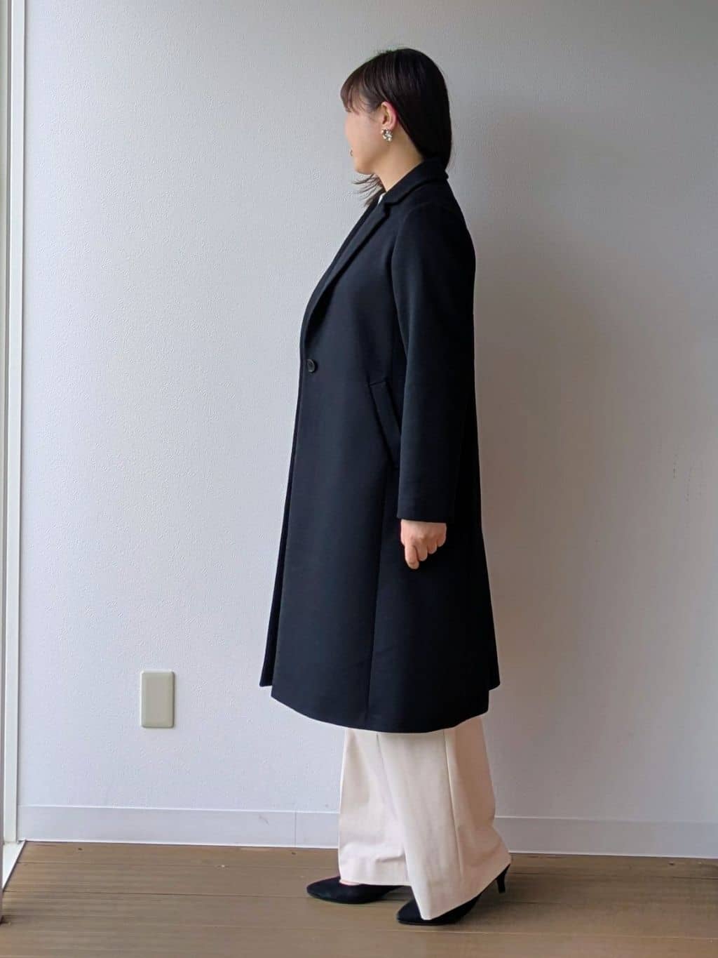 なみきさんの「UNTITLED｜【スタイリッシュ／オンオフ兼用】ウールチェスターコート」を使ったコーディネート