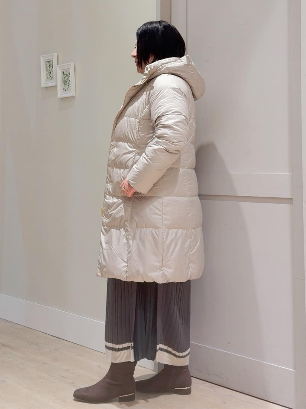 sasaさんの「grove｜【名品アウター/800FP・多機能】つつまれダウンロング」を使ったコーディネート