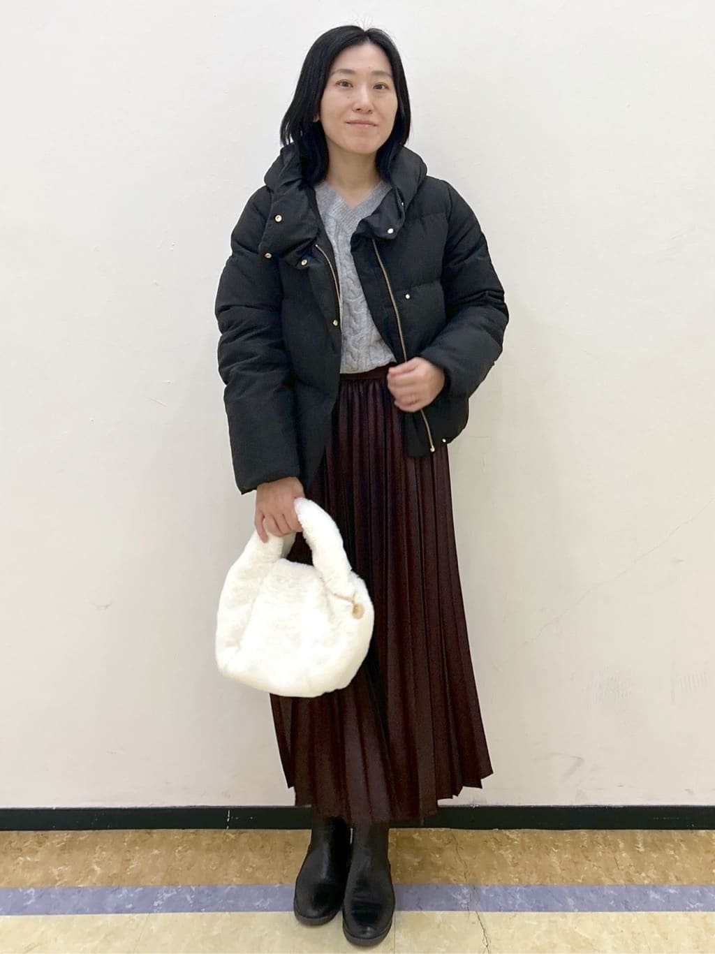 su.さんの「index｜KAWADAダウンショートコート【撥水／洗濯機OK／静電気防止裏地】《XS～LL》」を使ったコーディネート