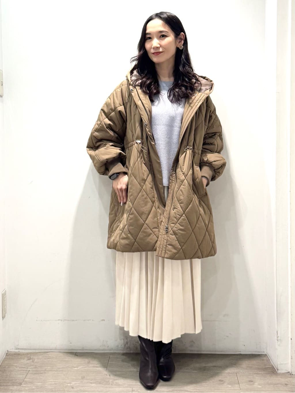yuicciさんの「OPAQUE.CLIP｜ボタンデザインラメニット【洗濯機OK】」を使ったコーディネート