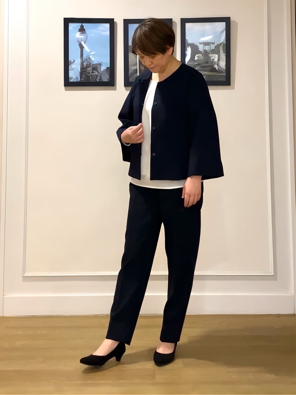 Hiroさんの「Dessin｜【洗える】ジョーゼットブラウス」を使ったコーディネート