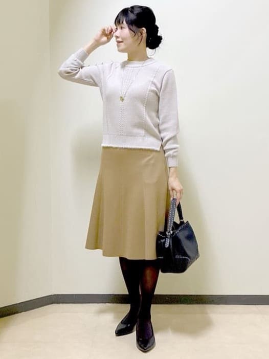  beni_gingerさんの「Reflect｜【ほんのりラメ感◎】ケーブル柄ニット」を使ったコーディネート