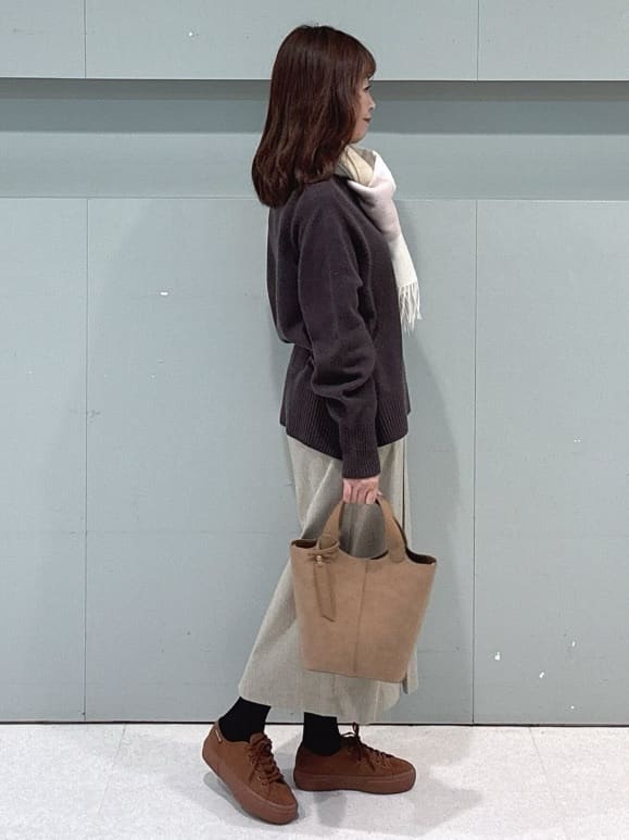 makiさんの「UNTITLED｜【8色展開/洗える】ウールカシミヤ ハイネックニット」を使ったコーディネート