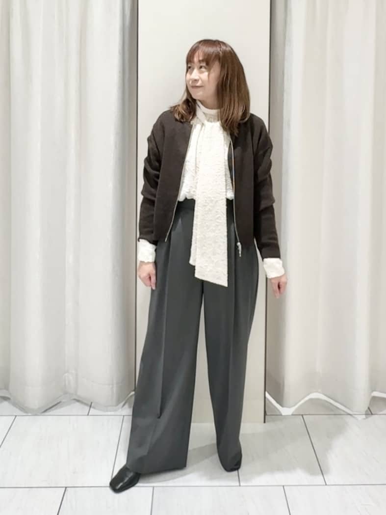ʏᴜᴋɪᴋᴏさんの「UNTITLED｜【ゆったりサイズ／着丈短め】ジップニットカーディガン」を使ったコーディネート