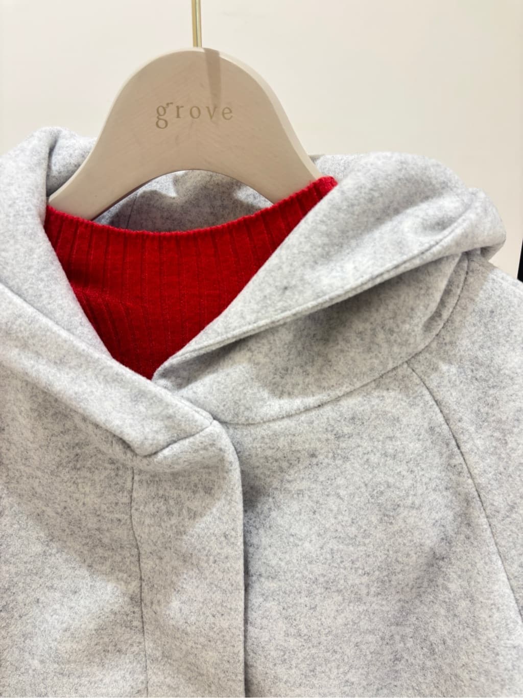 miさんの「grove｜フーデットミドルコート」を使ったコーディネート