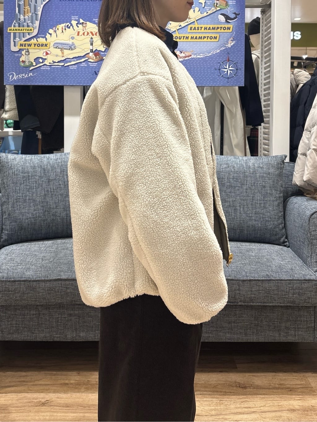 risaさんの「Dessin｜【2WAY】リバーシブルタフタボアアウター」を使ったコーディネート